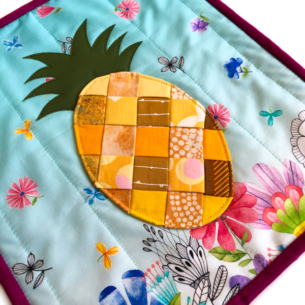 Little Woven Pineapple Mini Quilt - The Little Bird Designs - done