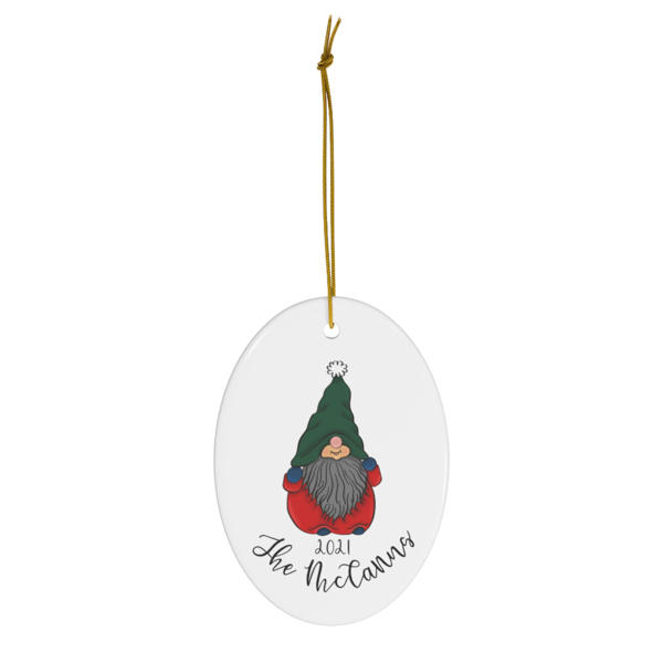 Gnome Custom Ornament- The Little Bird Designs