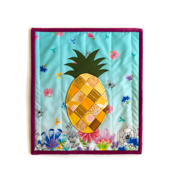 Little Woven Pineapple Mini Quilt - The Little Bird Designs full shot