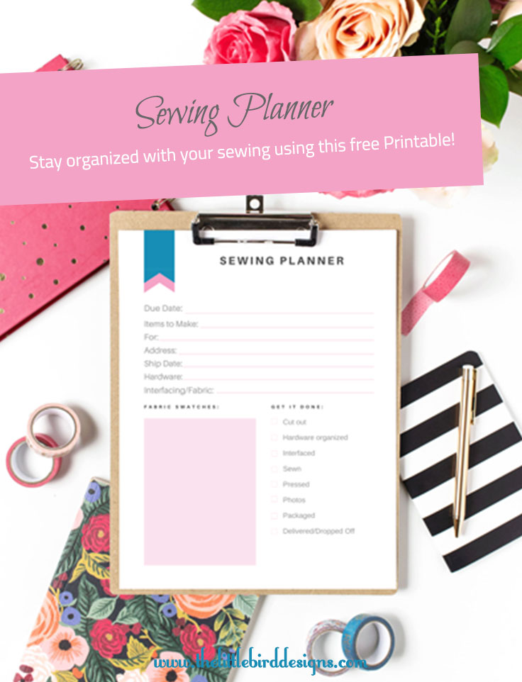 Sewing Planner Printable - The Little Bird Designs